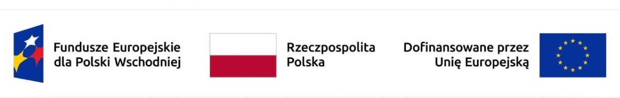 Fundusze Europejskie dla Polski Wschodniej · Rzeczpospolita Polska · Dofinansowane przez Unię Europejską